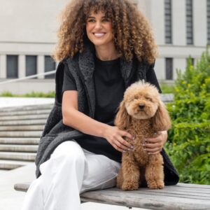 Merino vilnos tamsiai pilka liemenė "unisex", WoolLando