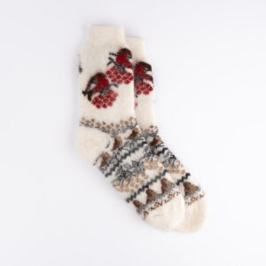 Merino vilnos kojinės BALTA SNIEGENA, WoolLando