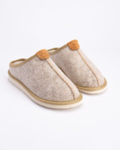 Įspiriamos kreminės veltos šlepetės KOPA, WoolLando