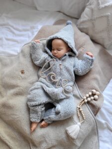 Vaikiškas ėriukų vilnos pilkas kombinezonas, Zaffiro