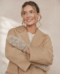 Kumštinės pilkos 100 proc. šuns vilnos pirštinės, WoolLando