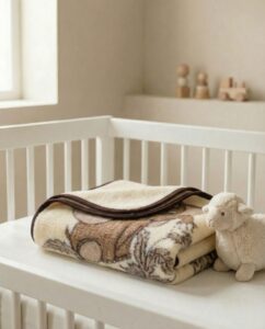 Vaikiška merino vilnos lengva antklodė - pledukas drambliukas, WoolLando