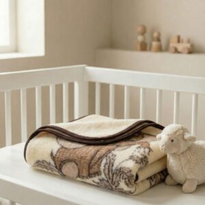 Vaikiška merino vilnos lengva antklodė - pledukas drambliukas, WoolLando