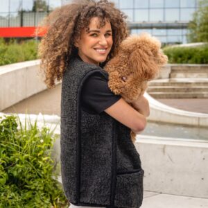 Merino vilnos juoda liemenė "unisex", WoolLando