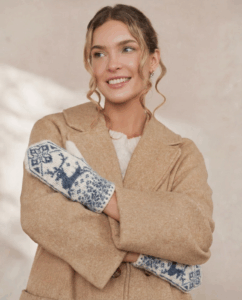 Kumštinės moteriškos merino vilnos baltos pirštinės SPEIGAS, WoolLando