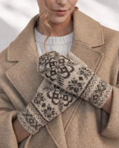 Kumštinės moteriškos merino vilnos pirštinės TRIUFELIS, WoolLando