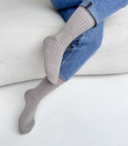 Merino vilnos smėlinės kojinės, WoolLando