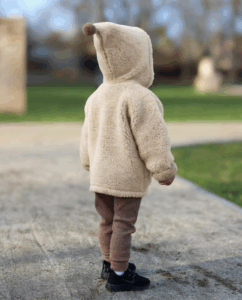 Vaikiška ėriuko vilnos kreminė striukytė, Zaffiro