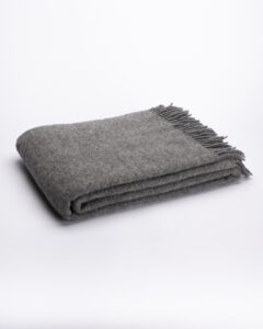 Woolland NEW ZEALAND Luxury 100% Vilnonis Pledas GREY