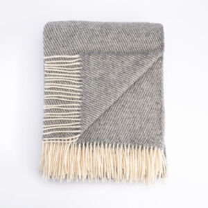 Woolland NEW ZEALAND Luxury 100% vilnonis pledas PATTERNED GREY