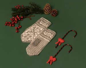 Kumštinės moteriškos merino vilnos pirštinės pilkos SPEIGAS