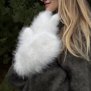 100 proc. angoros triušio vilnos kumštinės pirštinės PREMIUM, WoolLando