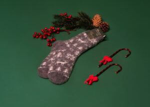 Natūralios merino vilnos kojinės ŠILTOS KALĖDOS