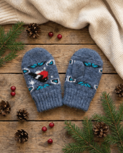 Kumštinės vaikiškos vilnonės pirštinės SNIEGENA, WoolLando