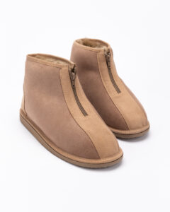 WoolLando vyriški natūralaus kailio verstos odos rudi aulinukai TONAS