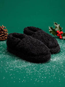 WOOLLAND natūralios merino vilnos aulinukai - šlepetės GRAFITAS