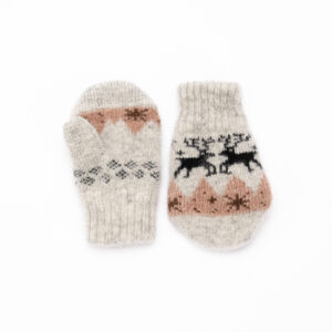 Kumštinės vaikiškos vilnonės pirštinės RUDOLFAS, WoolLando