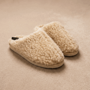 Merino vilnos kremines šlepetės CAPPUCCINO, WoolLando