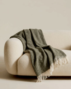 Naujosios Zelandijos avies vilnos pledas GREEN FORREST, WoolLando