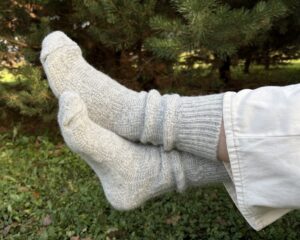 Naujosios Zelandijos avių vilnos kojinės PILKOS