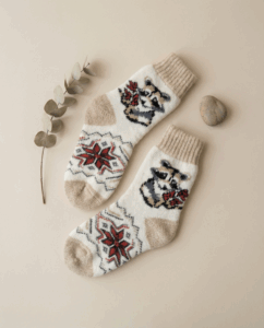 Vaikiškos merino vilnos kojinės MEŠKĖNAS, WoolLando