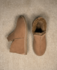 WoolLando vyriški natūralaus kailio verstos odos rusvi aulinukai