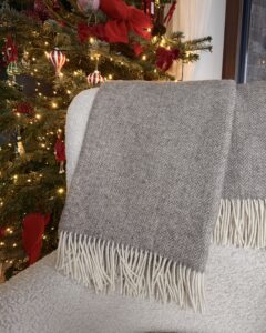 Woollando NEW ZEALAND Premium 100% vilnonis pledas Herringbone