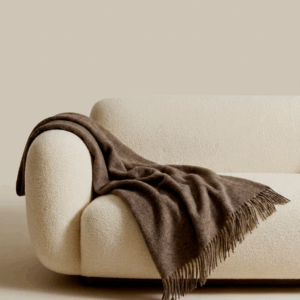 Naujosios Zelandijos avies vilnos pledas COCOA BROWN, WoolLando