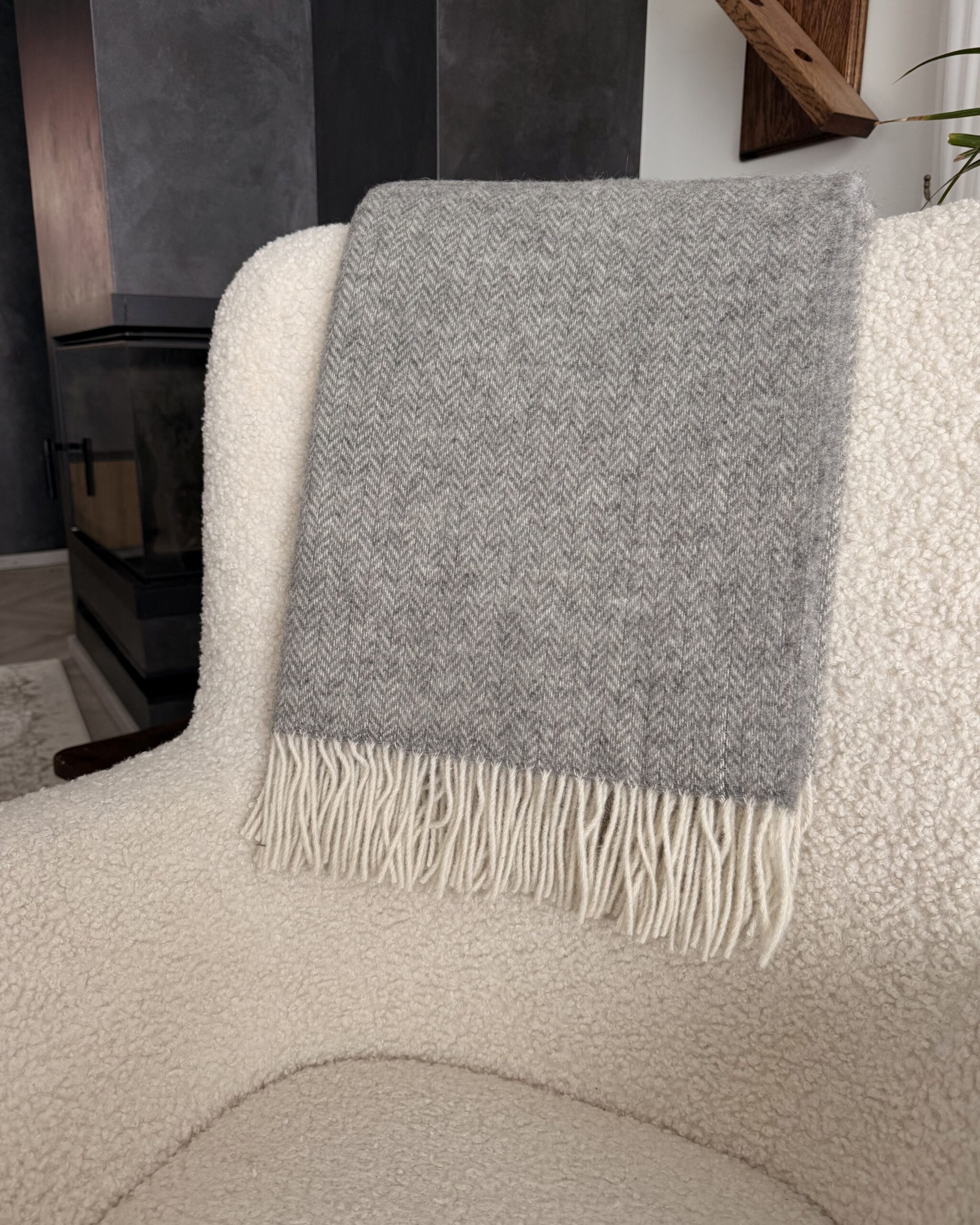 Woollando NEW ZEALAND Premium 100% vilnonis pledas SOFT GREY