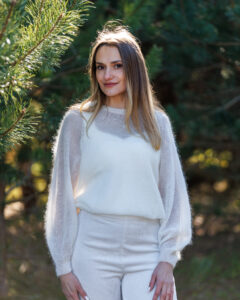 Kid moheros vilnos megztinis PERLAS