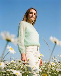 Kid moheros vilnos megztinis LIGHT GREEN