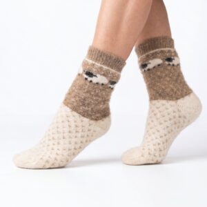 Merino vilnos kojinės WHITE SHEEP, WoolLando