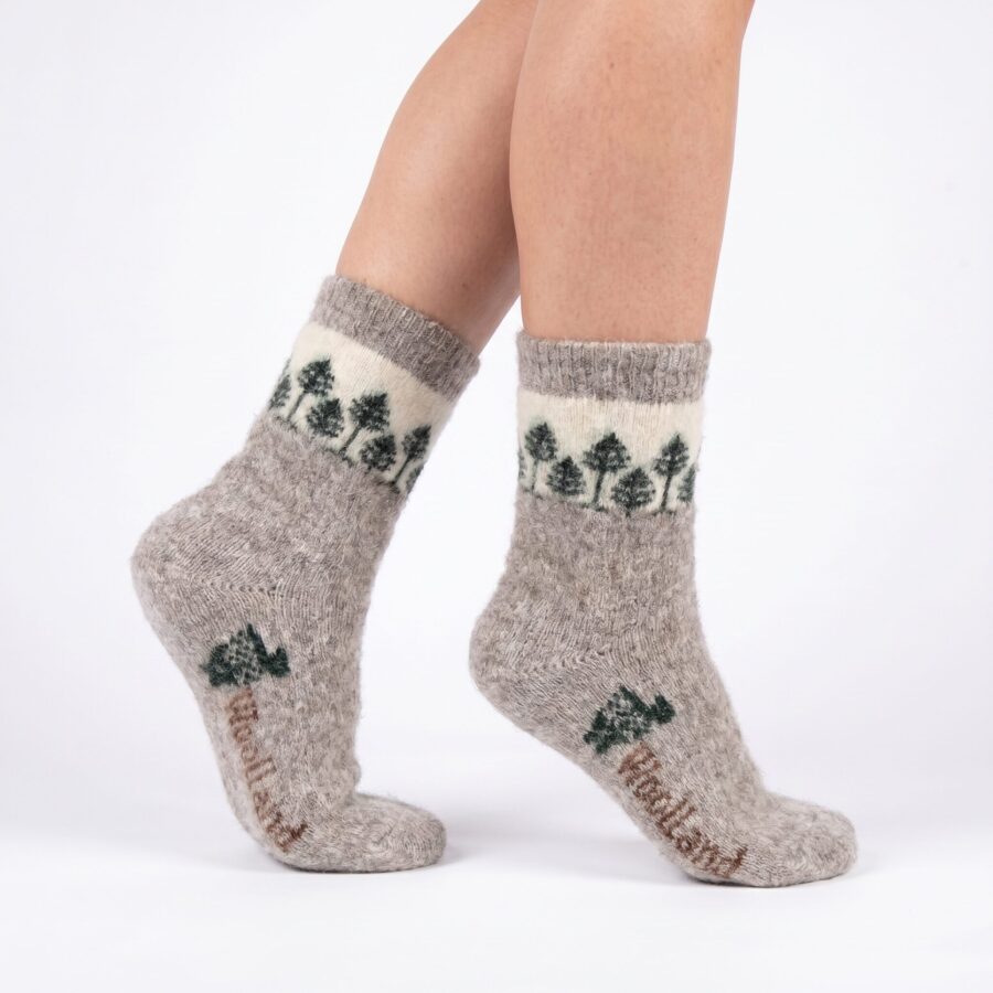 Merino vilnos kojinės GREEN TREE, WoolLando